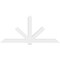 Ekena Millwork Kennewick Architectural Grade PVC Gable Bracket, 96"W x 44"H x 4"D x 6"F, 11/12 Pitch GBP096X44X0406KEN00 - alternate 2